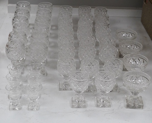 A collection of Voneche drinking glasses including a set of twelve, largest 12cm high. Condition - fair to good, some minor chips